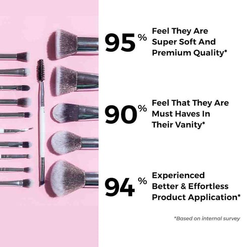 Praush 16 Pcs Professional Makeup Brush Set (Face + Eyes)