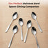 Vinod Florence Stainless Steel Dessert Spoon Set of 12 Piece Heavy Gauge Steel Mirror Finish Rust Free Tough Strong and Durable