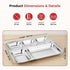 Vinod Stainless Steel 5 Compartment Plate with Square Edges Lunch and Dinner Plate Bhojan Thali High Quality Steel Rust Free Pack of 2