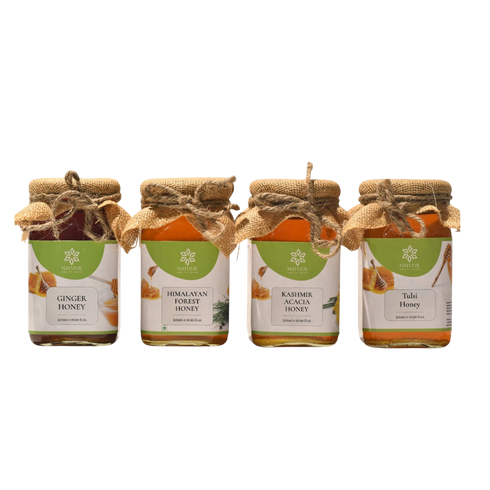Natuur Pure Honey Variety Pack Himalayan, Acacia, Tulsi & Ginger