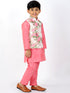 Vastramay Pink Color Silk Blend Floral Printed Siblings Set