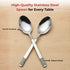 Vinod Moscow Stainless Steel Dessert Spoon Set of 12 Piece Heavy Gauge Steel Mirror Finish Rust Free Tough and Strong Dishwasher safe