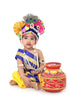 Raj Fancy Dresses Baby Krishna Dress for Janmashtami with Krishna Mukut