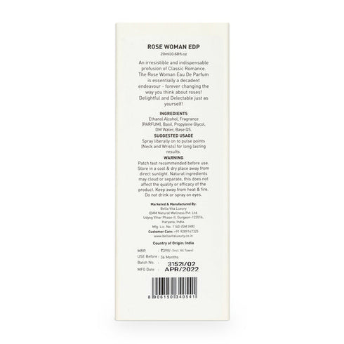 Bella Vita ROSE Woman Perfume