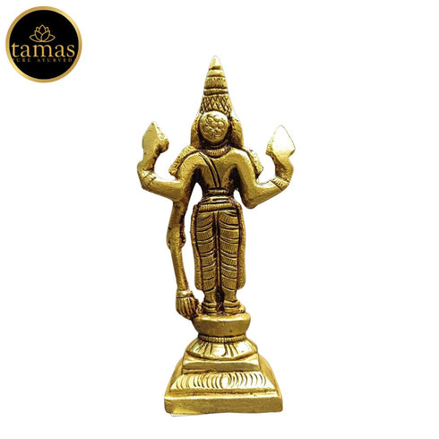 Tamas Brass Standing Lord Vishnu Statue/Idol