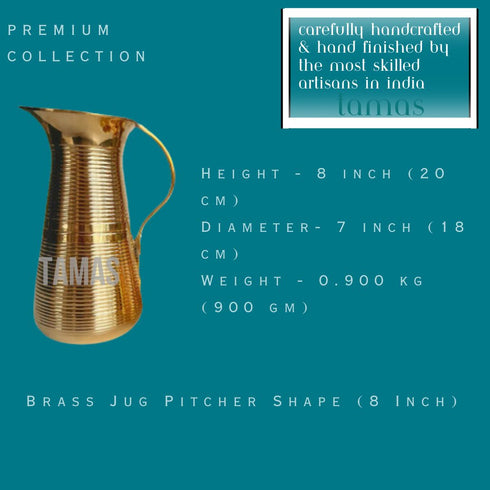 Tamas Brass Jug Pitcher Shape