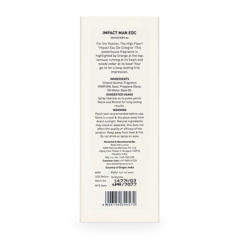Bella Vita IMPACT Man Perfume