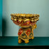 Tamas Brass Elephant Urli Stone Work (Multicolor)