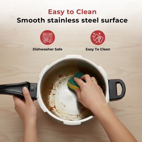 Vinod Doniv Titanium Triply Stainless Steel Pressure Cookers 5 Ltr Outer Lid Induction Friendly