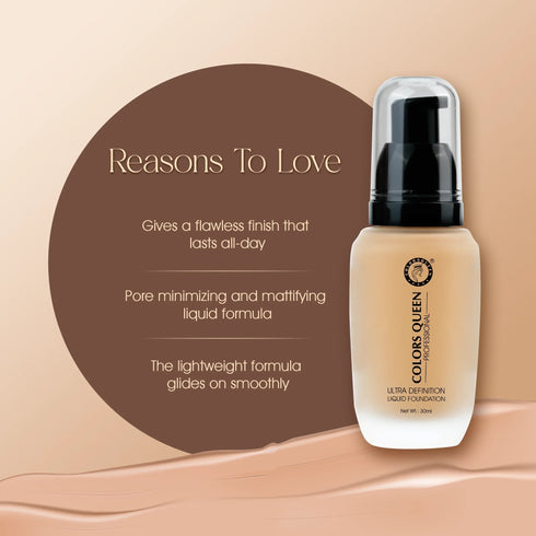 Colors Queen Ultra Definition Liquid Foundation | 30 ML