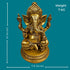 Tamas Brass Ganesha Statue/Idol(Golden)