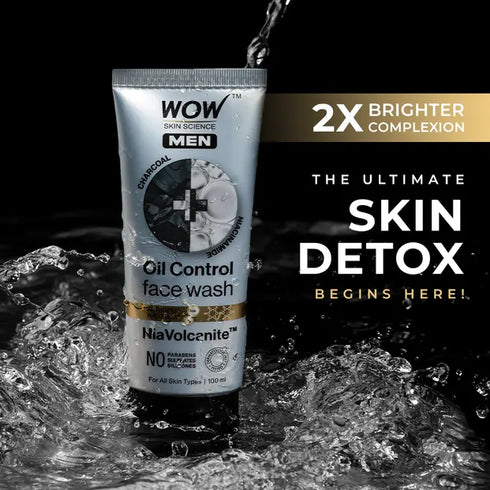 WoW Men Charcoal + Niacinamide Face Wash By Wow