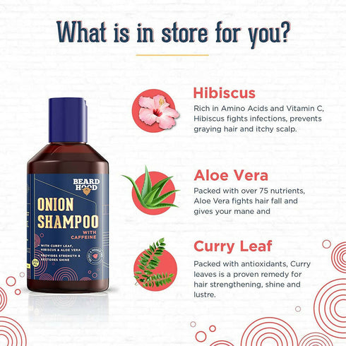 Beardhood Onion Shampoo With Caffeine