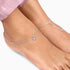 Giva Silver Evil Eye Charm Anklet