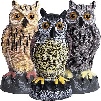 Owl Decoys to Scare Birds Away | Plastic Owls to Scare Birds Away
