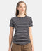 Super Combed Cotton Stripe Fabric Relaxed Fit Round Neck Half Sleeve T-Shirt