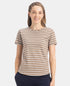 Super Combed Cotton Stripe Fabric Relaxed Fit Round Neck Half Sleeve T-Shirt
