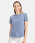 Super Combed Cotton Stripe Fabric Relaxed Fit Round Neck Half Sleeve T-Shirt