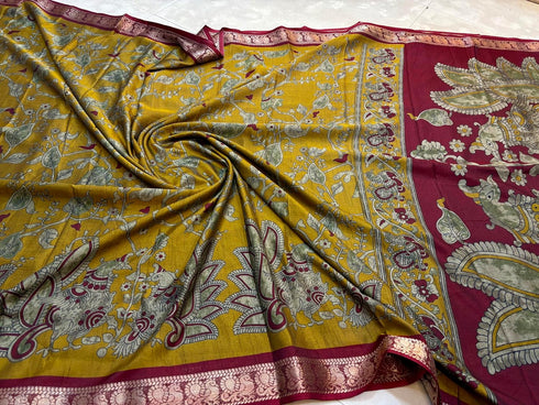 Vasthrlay Kalamkari Saree Print
