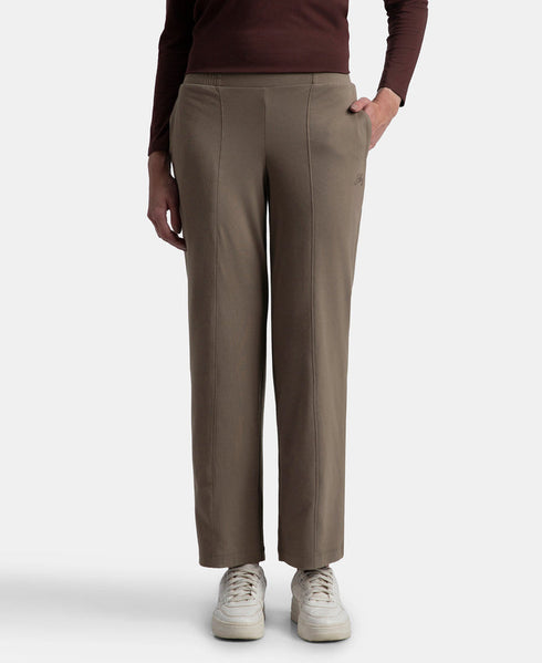 Super Combed Cotton Rich Relaxed Fit Wide Leg Pants with Side Pockets