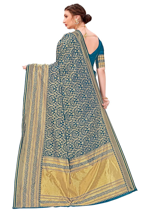 Vasthrlay Banarasi Pink Ethnic Wear