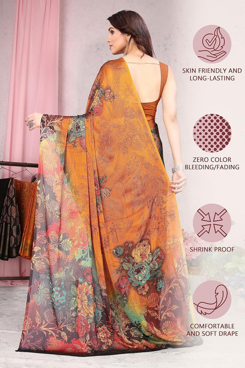 Vasthrlay Fashion Chiffon Dusty Turquoise Ethnic Wear