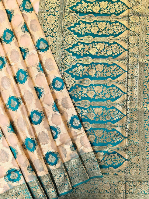 Vasthrlay Banarasi Weaving Contrast