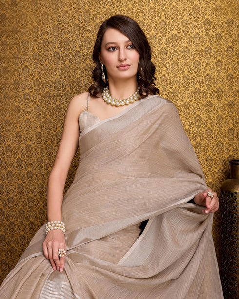 Vasthrlay Women's Cotton Unstitched Blouse Saree