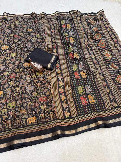 Vasthrlay Ghicha Kalamkari Print
