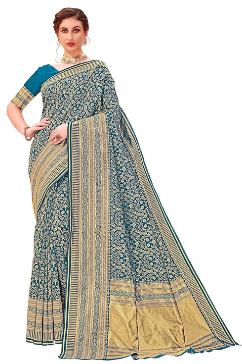 Vasthrlay Banarasi Pink Ethnic Wear