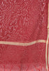 A R Silk Women's Golden Border Maroon Colour Chanderi Cotton Regular Dupattas