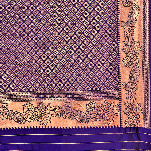 Vasthrlay Pink Kanjivaram Unstitched Saree