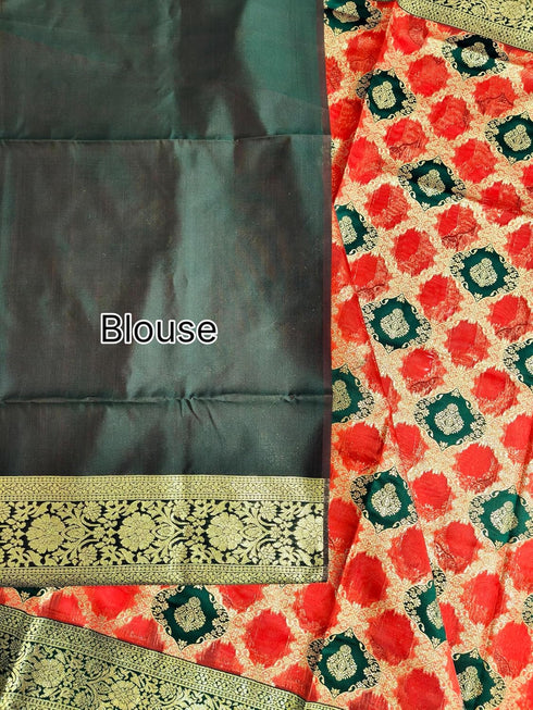 Vasthrlay Banarasi Weaving Contrast