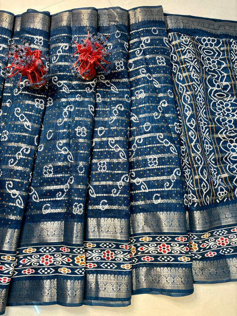 Vasthrlay Tussar Bandhani Weaving