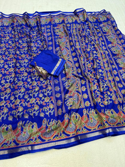 Vasthrlay Tussar Kalamkari Designer