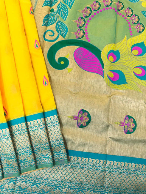 Vasthrlay Paithani Kanjivaram Royalblue