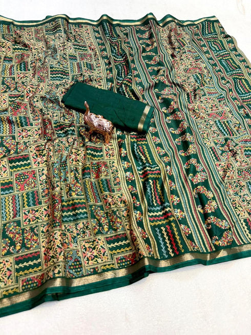 Vasthrlay Silk Saree Kalamkari