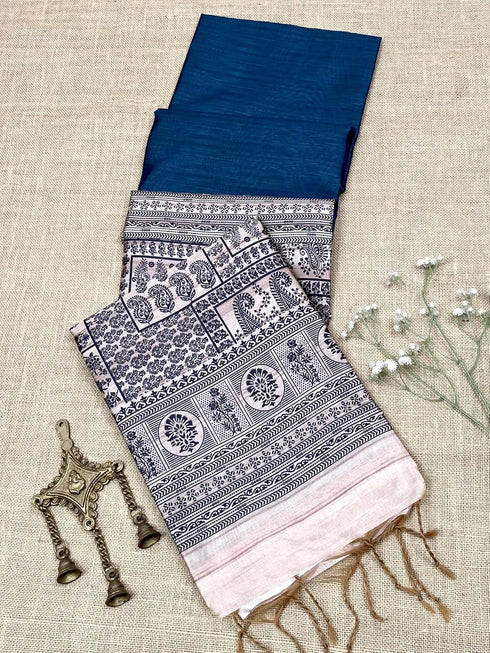 Vasthrlay Tussar Traditional Kalamkari