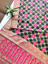 Vasthrlay Banarasi Weaving Contrast