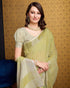 Vasthrlay Women's Cotton Unstitched Blouse Saree