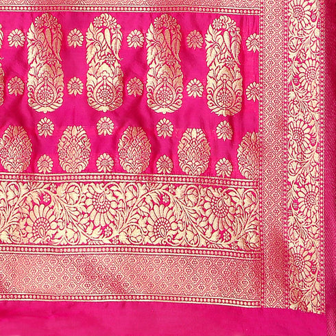 Vasthrlay Textile Kanjivaram Unstitched Rani Free Ethnic Wear