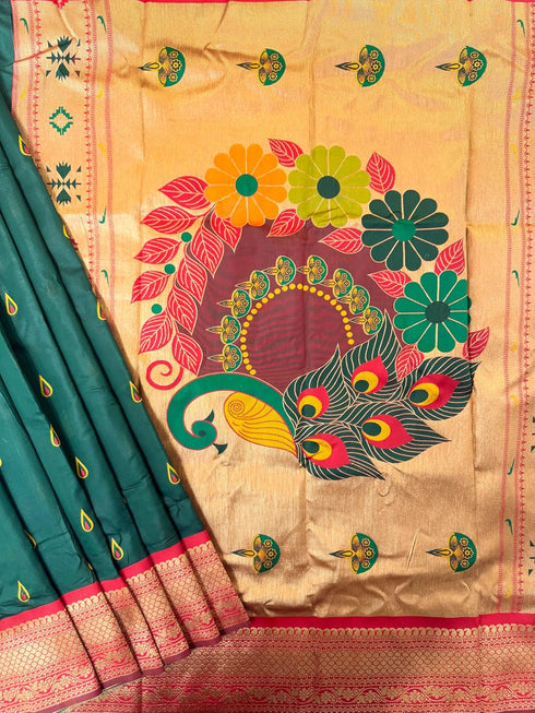 Vasthrlay Paithani Kanjivaram Royalblue