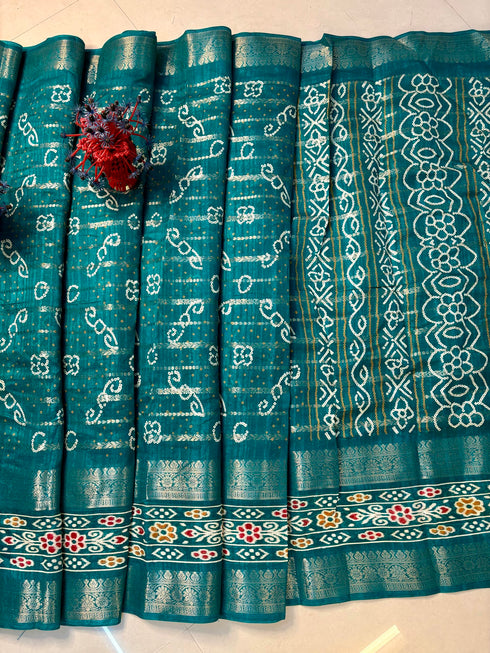 Vasthrlay Tussar Bandhani Weaving