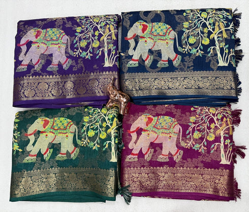 Vasthrlay Tussar Kalamkari Designer