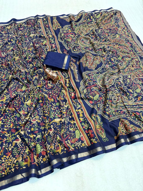 Vasthrlay Tussar Print Saree