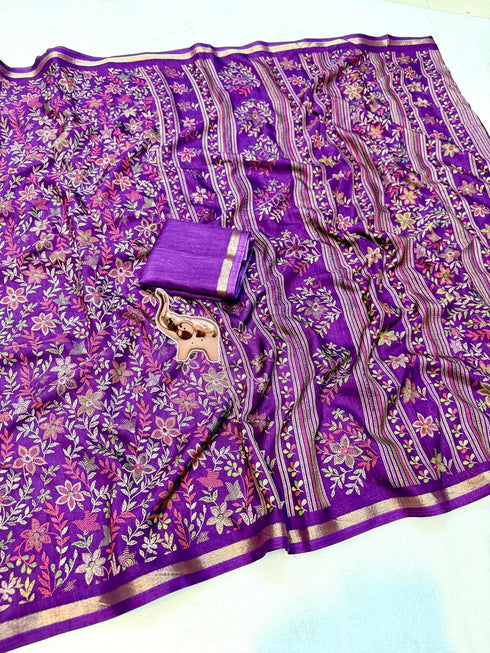 Vasthrlay Kashmiri Saree Unstitched