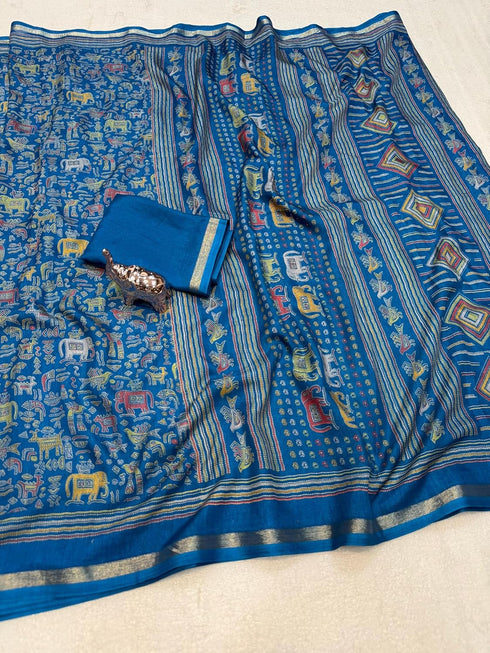 Vasthrlay Ghicha Kalamkari Print