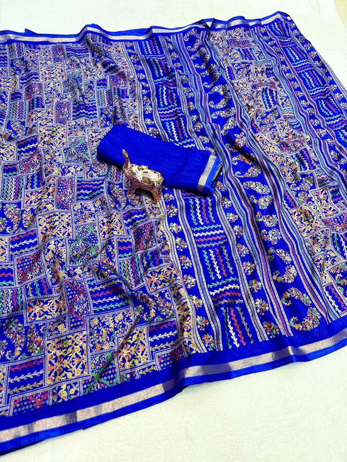 Vasthrlay Kalamkari Darkblue