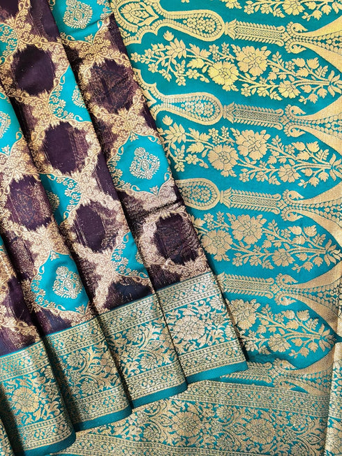 Vasthrlay Banarasi Weaving Contrast