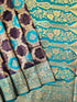 Vasthrlay Banarasi Weaving Contrast